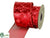 Metallic Printed Ribbon - Red - Pack of 4