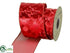 Silk Plants Direct Metallic Printed Ribbon - Red - Pack of 4