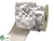 Metallic Printed Ribbon - Silver - Pack of 4
