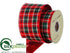 Silk Plants Direct Plaid Ribbon - Red Green - Pack of 6