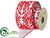 Ribbon - Red Gray - Pack of 6
