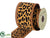 Leopard Ribbon - Black Brown - Pack of 4