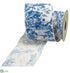 Silk Plants Direct Toile Ribbon - Blue White - Pack of 6
