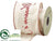 Season's Greetings Ribbon - Beige Red - Pack of 6