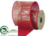Silk Plants Direct Merry Christmas Ribbon - Red Gold - Pack of 6