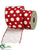 Polka Dot Ribbon - Red White - Pack of 6