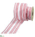 Silk Plants Direct Stripe Ribbon - Red White - Pack of 6