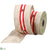 Linen Ribbon With Bell - Beige Red - Pack of 2
