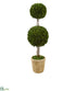 Silk Plants Direct Preserved Boxwood Double Ball Topiary Tree - Pack of 1