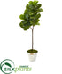 Silk Plants Direct Fiddle Leaf Artificial Tree - Pack of 1