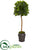 Silk Plants Direct Fiddle Leaf Artificial Tree in Metal Planter - Pack of 1