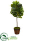 Silk Plants Direct Fiddle Leaf Artificial Tree in Coiled Rope Planter - Pack of 1