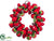 Strawberry Wreath - Red Chocolate - Pack of 4