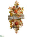 Silk Plants Direct Pumpkin, Berry, Pine Cone Door Swag - Orange Green - Pack of 1