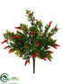 Silk Plants Direct Pepper Chili Bush - Red Orange - Pack of 24