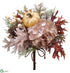 Silk Plants Direct Hydrangea, Pumpkin, Pine Cone Bouquet - Mauve Brown - Pack of 6