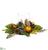 Pomegranate, Pear, Pine Cone Centerpiece - Brown Green - Pack of 4