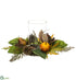 Silk Plants Direct Pomegranate, Pear, Pine Cone Centerpiece - Brown Green - Pack of 4