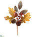 Silk Plants Direct Acorn, Pine Cone, Maple Pick - Green Brown - Pack of 12