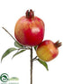 Silk Plants Direct Pomegranate Pick - Red Green - Pack of 12