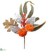 Silk Plants Direct Velvet Pumpkin, Berry, Maple Pick - Orange Green - Pack of 12