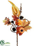 Silk Plants Direct Pumpkin, Acorn, Pine Cone Pick - Fall - Pack of 12