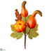 Silk Plants Direct Pumpkin, Gourd Pick - Orange - Pack of 12