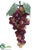 Round Grapes - Burgundy Two Tone Rose Green - Pack of 12
