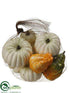 Silk Plants Direct Pumpkin, Gourd - Cream - Pack of 6