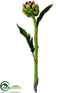 Silk Plants Direct Artichoke Spray - Green Burgundy - Pack of 6