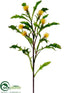 Silk Plants Direct Artichoke Spray - Yellow - Pack of 6