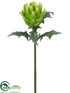 Silk Plants Direct Artichoke Spray - Lime - Pack of 12