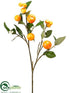 Silk Plants Direct Orange Blossom Spray - Orange White - Pack of 12