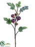 Silk Plants Direct Fig Branch - Plum - Pack of 12