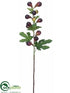 Silk Plants Direct Fig Spray - Plum Burgundy - Pack of 6