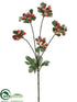 Silk Plants Direct Wild Strawberry Spray - Red Two Tone - Pack of 12