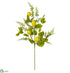Silk Plants Direct Lemon, Fern Spray - Yellow - Pack of 12