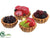 Berry Fruit Tart - Blue Red - Pack of 3