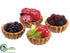 Silk Plants Direct Berry Fruit Tart - Blue Red - Pack of 3