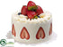 Silk Plants Direct Strawberry Cake - White Red - Pack of 2