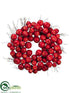 Silk Plants Direct Apple Wreath - Red - Pack of 1
