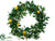 Silk Plants Direct Lemon Wreath - Green Yellow - Pack of 1