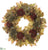 Pumpkin, Rosehip, Pine Cone Wreath - Burgundy Gold - Pack of 4
