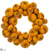 Silk Plants Direct Pumpkin Wreath - Orange - Pack of 2