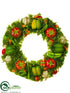 Silk Plants Direct Vegetable Wreath - Mixed - Pack of 2