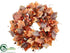 Silk Plants Direct Berry, Grape Leaf, Pine Cone Wreath - Orange Fall - Pack of 1