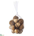 Silk Plants Direct Marble-Look Acorn - Beige - Pack of 6