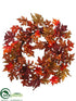 Silk Plants Direct Maple, Berry Wreath - Fall - Pack of 2