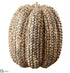 Silk Plants Direct Corn Husk Pumpkin - Beige Gray - Pack of 1