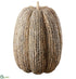 Silk Plants Direct Corn Husk Pumpkin - Beige Gray - Pack of 1